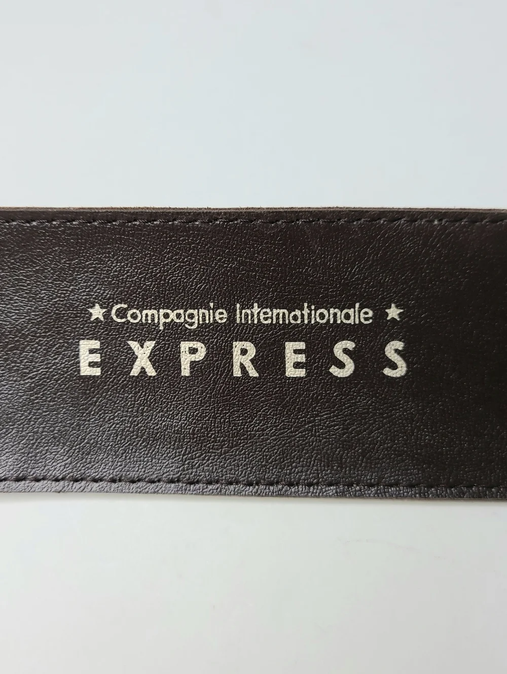 Express Compagnie Internationale Made In Italy Croc Print Vintage Leather Belt